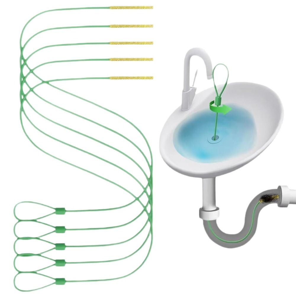 Drain Snake Flexible - 5 peças de desentupidor de ralo