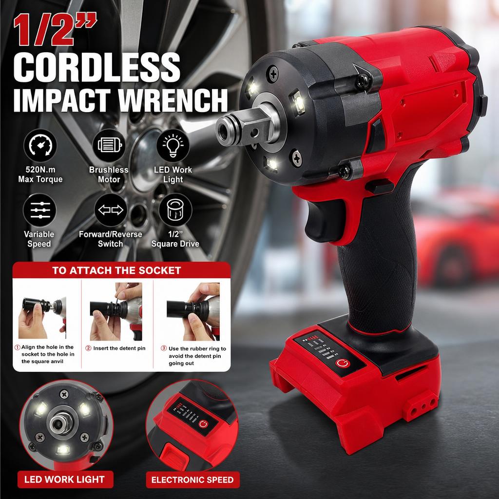 Milwaukee Drill M18 Fuel - Chave de Impacto de Alto Torque