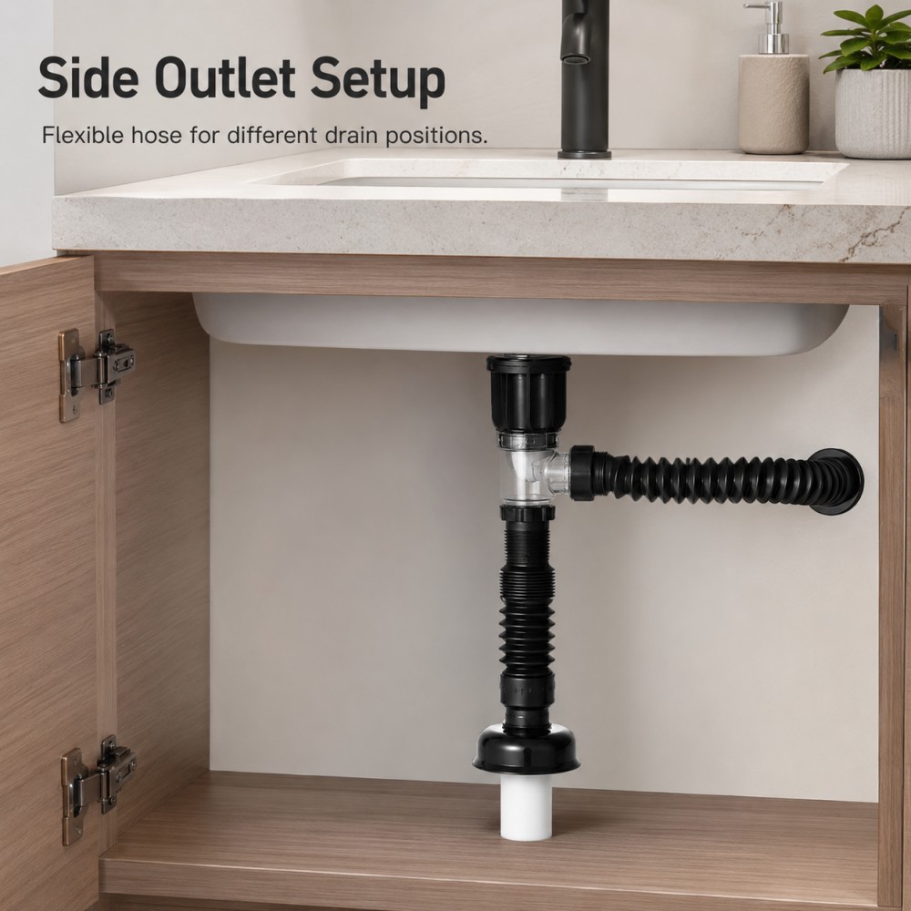 Drain Pipe Clip - Kit de Drenagem para Pia de
