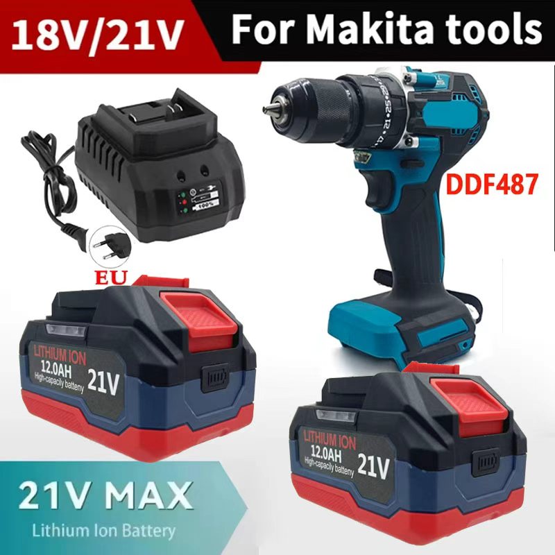 Makita Drill Ddf484 - Bateria de lítio recarregável de 18V